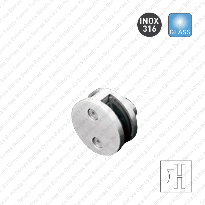 Suporte para paineis vidro / 8-12mm - para tubo �42.4mm
